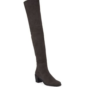NEW Stuart Weitzman Gray Suede Over the knee Boots